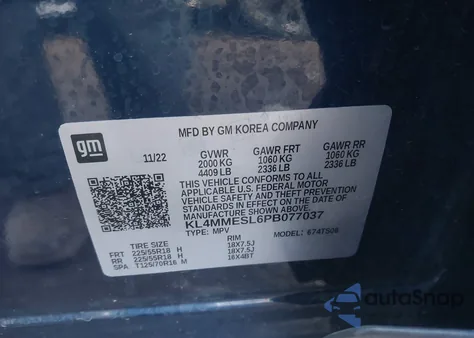 2023 Buick Encore Gx Select Awd from USA, damaged, VIN KL4MMESL6PB077037